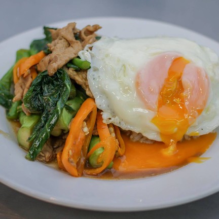 มะยอดผัก ราดหน้า ราชวัตร