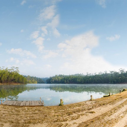 บรรยากาศอ่างเก็บน้ำในช่วงสาย