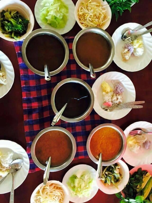 เมนูของร้าน ขนมจีนเจ๊แร่