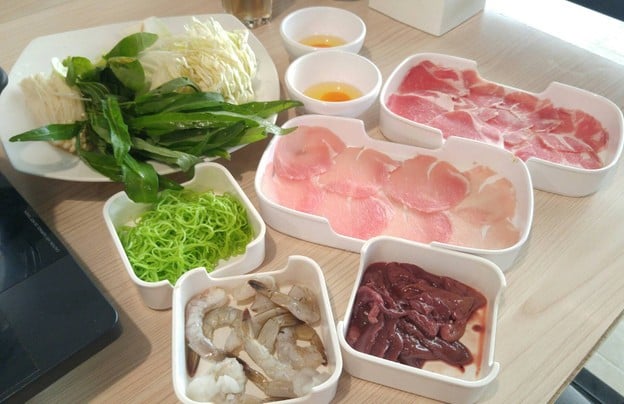 เมนูของร้าน ชาบู ชาบู นางใน เดอะคริสตัล ชัยพฤกษ์