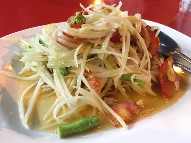 เมนูของร้าน ร้านส้มตำพี่เอ๋ ซอยสุขุมวิท 39