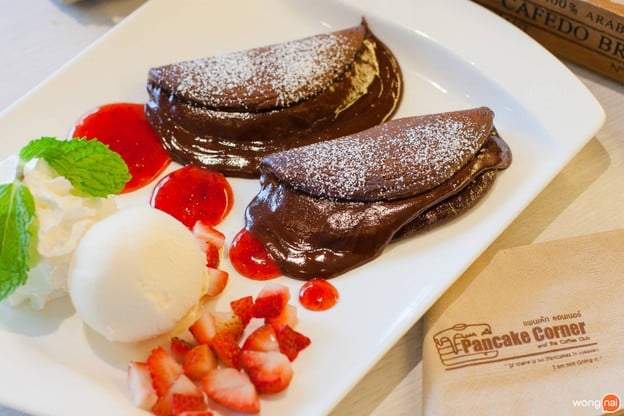 เมนูของร้าน Pancake Corner