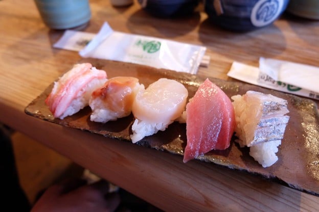 เมนูของร้าน Sushi Endou Jyo-Maze Osaka fish market