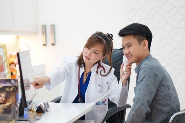 เมนูของร้าน B&D Skin Clinic