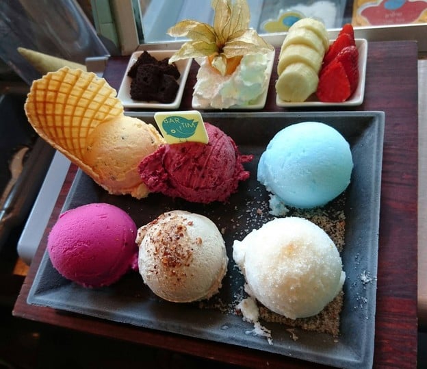 เมนูของร้าน บาร์ไอติม เขาใหญ่