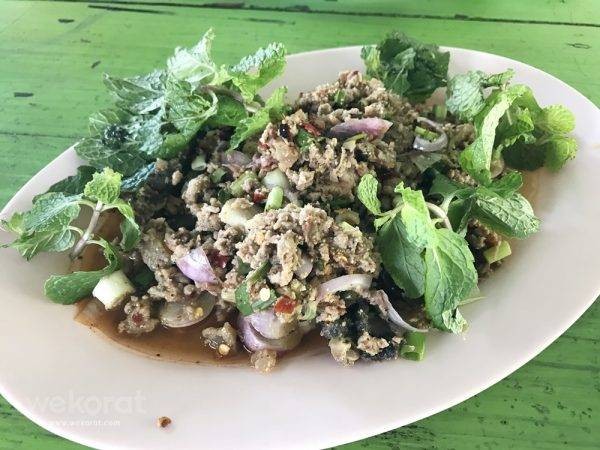 เมนูของร้าน ลาบเป็ด ดาบแจ้
