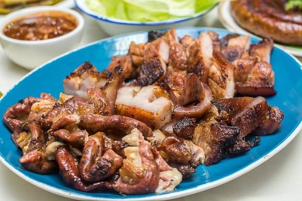 เมนูของร้าน ไส้อั่วสิงห์โว