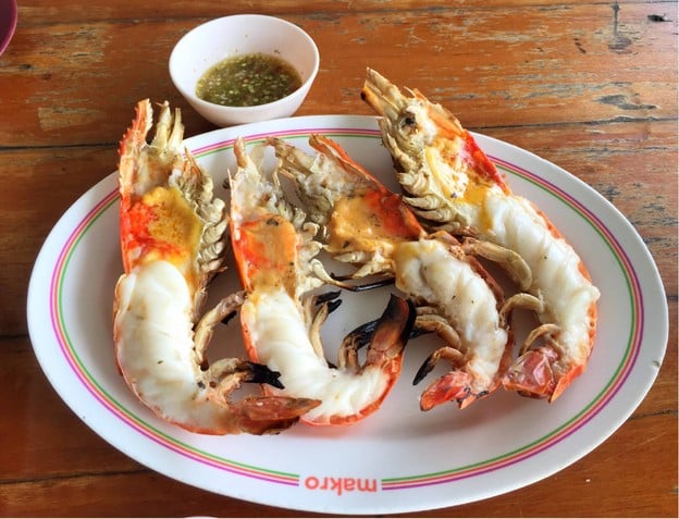 เมนูของร้าน รวยกุ้งเผา