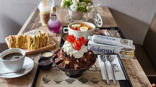 เมนูของร้าน HANBINGO เอ็มควอเทียร์