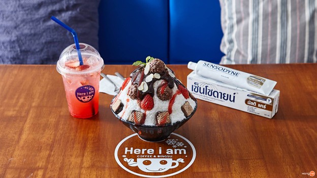 เมนูของร้าน Here I Am Coffee&Bingsu