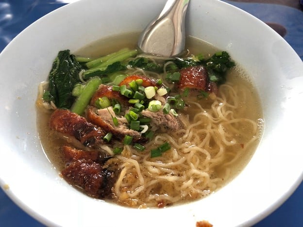 เมนูของร้าน โกเซนเป็ดย่างหัวหิน