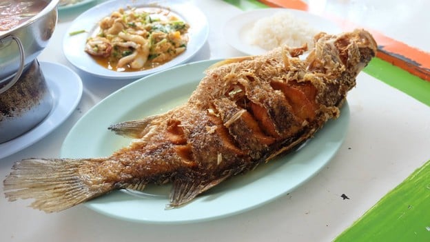 เมนูของร้าน เจ๊เขียวซีฟู๊ด