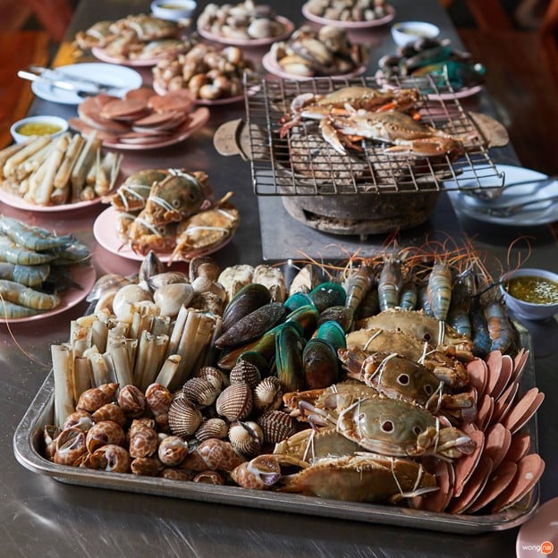 เมนูของร้าน ตังค์เต็มกุ้งย่าง จันทรเกษม