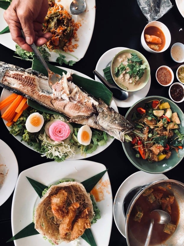 เมนูของร้าน ขนาบน้ำสุพรรณบุรี -