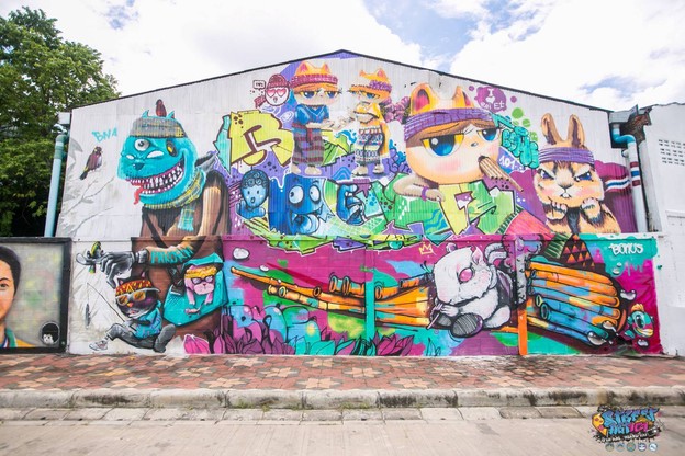 บรรยากาศ Street Art ร้อยเอ็ด