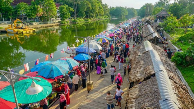 บรรยากาศ ตลาดน้ำคลองแห