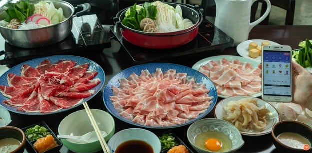 เมนูของร้าน Hai Shabu ซอยเฉลิมพระเกียรติ