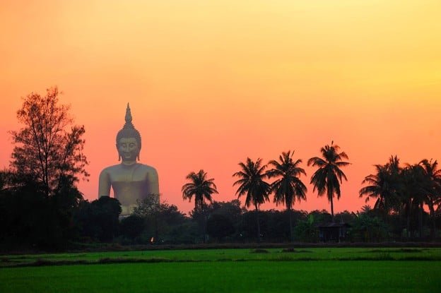 บรรยากาศ วัดม่วง อ่างทอง