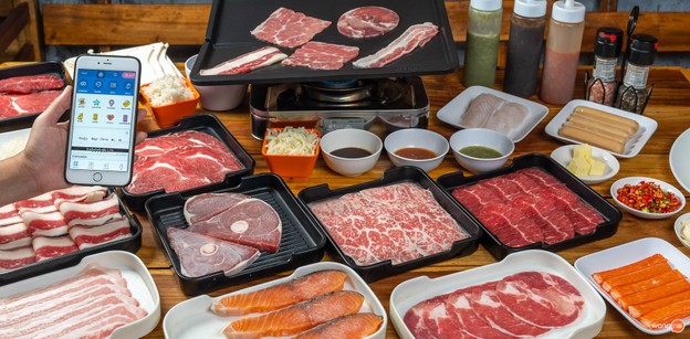 เมนูของร้าน Dragon buffet เนื้อย่างในตำนานปรีดี46 หลัก