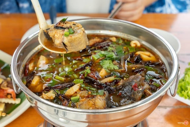 เมนูของร้าน แซ่บนัว ครัวบ้านนาศาลายา