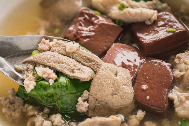 เมนูของร้าน เลือดหมูคุณศรี พัทยากลาง