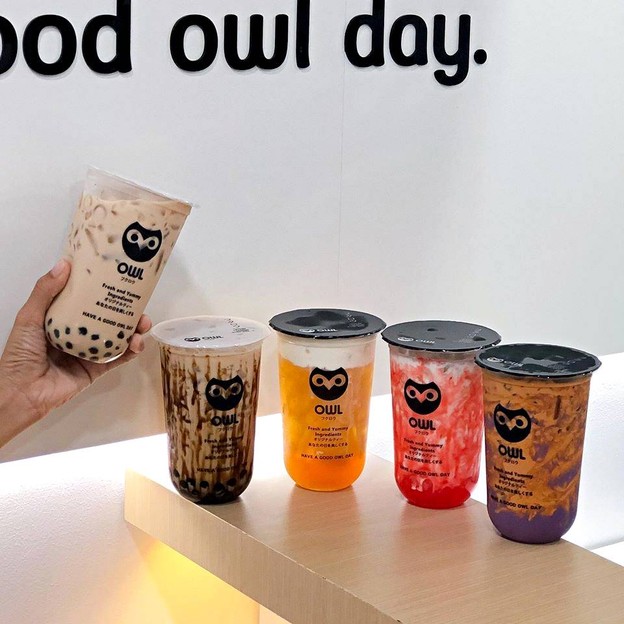 เมนูของร้าน Owl Cha ตึกพหลโยธินเพลส (ฝั่งพลาซ่า)