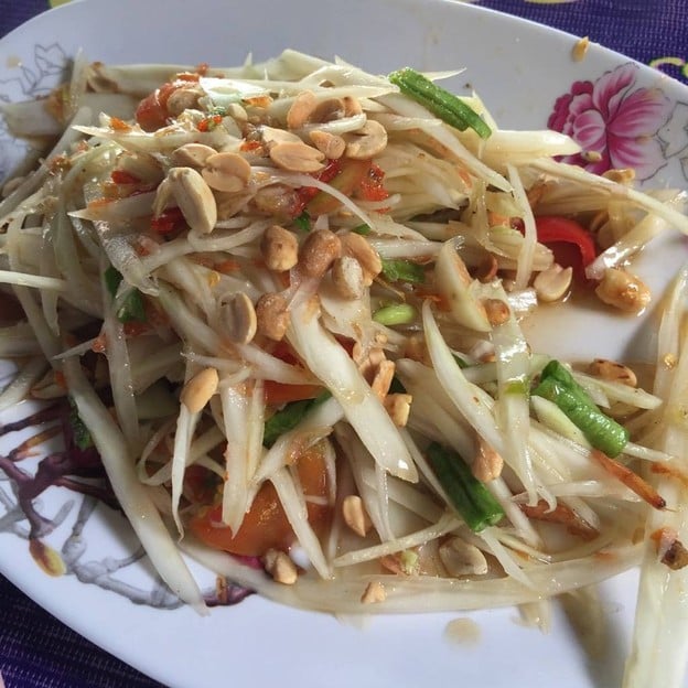 เมนูของร้าน ส้มตำกุหลาบ เจ้าเก่า