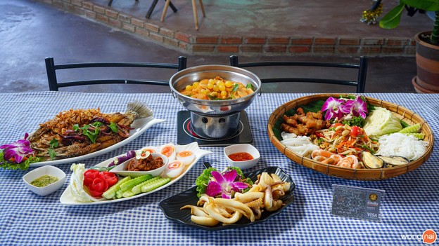 เมนูของร้าน ครัวครูหมึก หัวหิน