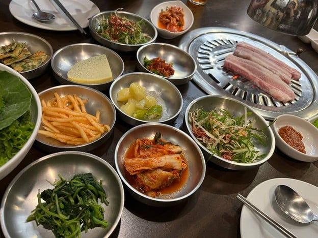 เมนูของร้าน Myeong Ga โคเรียทาวน์