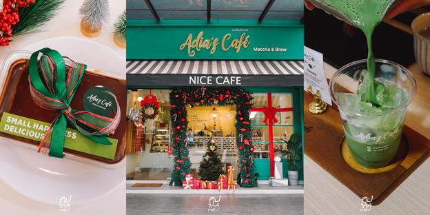 Adia's Cafe ธีมคริสมาสต์ ต้อนรับปีใหม่ มีมุมให้ติดแกรมเพียบ