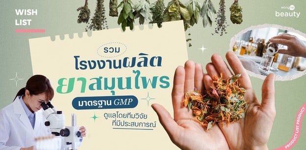 รวม "โรงงานผลิตยาสมุนไพร" มาตรฐาน GMP ดูแลโดยทีมวิจัยที่มีประสบการณ์