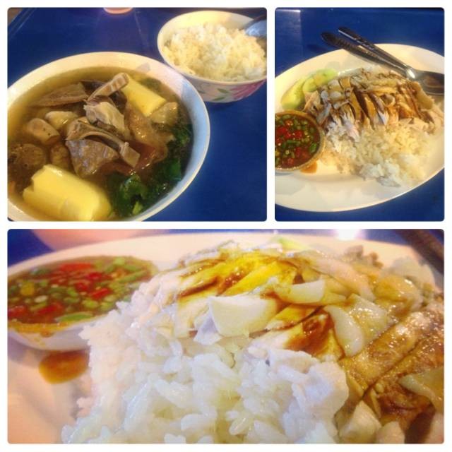 ข้าวมันไก่ ปะทะ ต้มเลือดหมูป้า