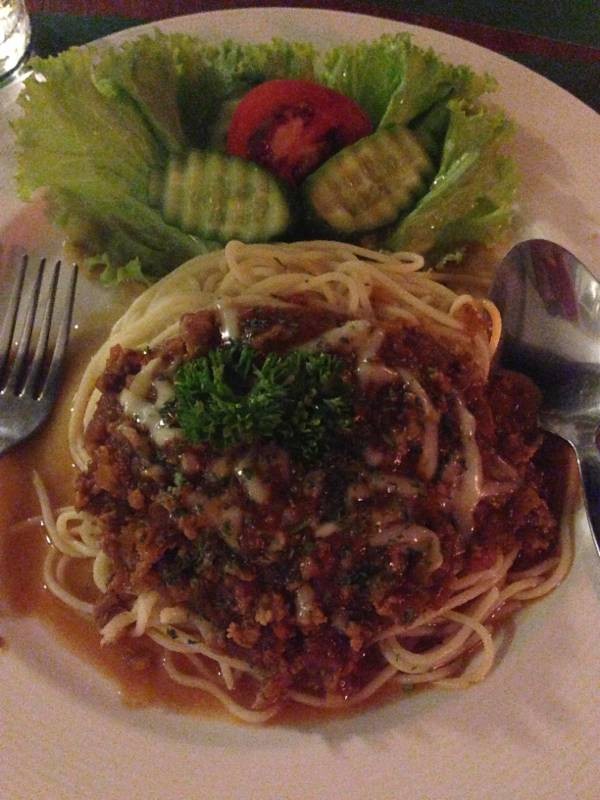 สปาเกตตี้ซอสหมู จานใหญ่