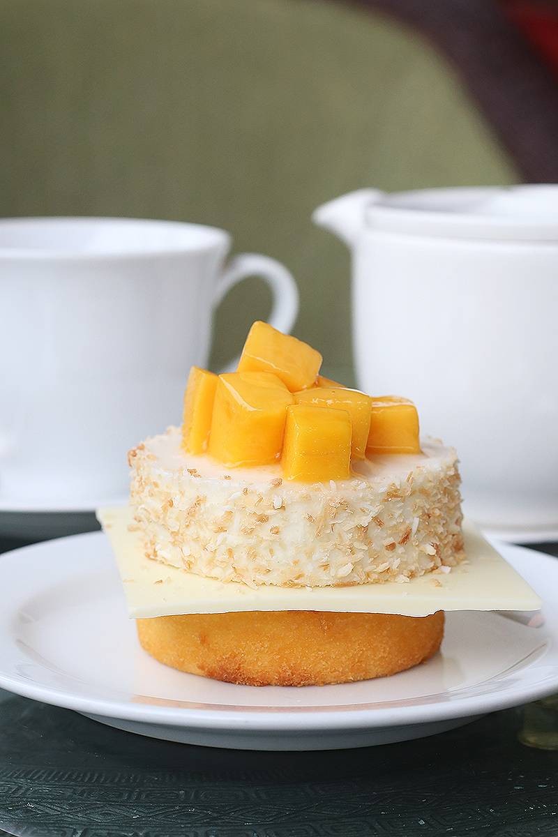 White Chocolate and Coconut Mousse with Mango