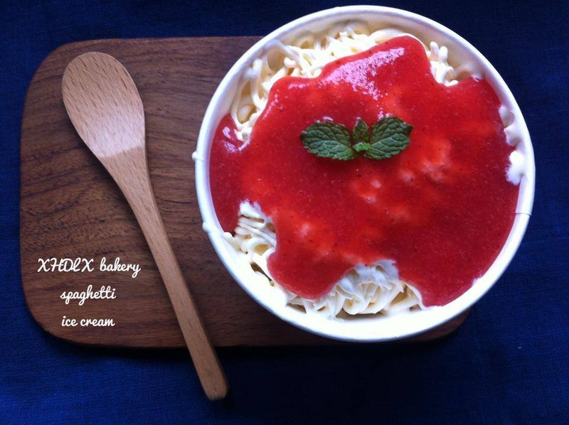 spaghetti ice cream (รูปจากเฟส)