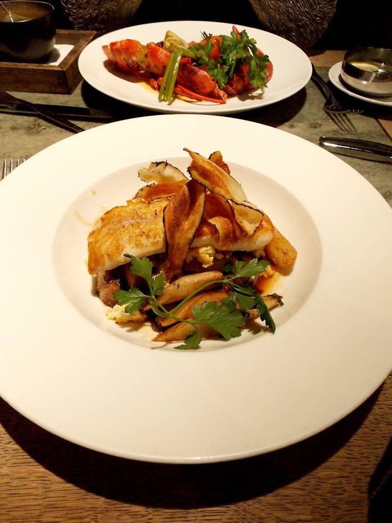 A Fillet of Haddock, Salsifis and Jerusalem Artichoke, Poultry Gravy with Capres