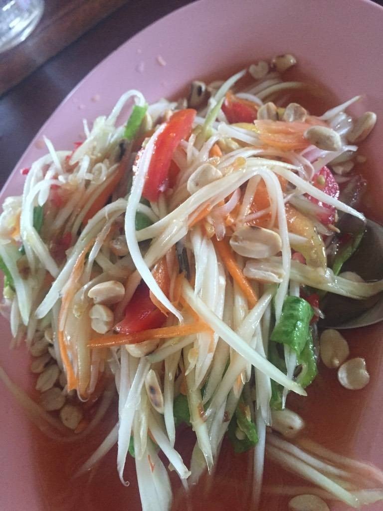 ส้มตำไทยแบบไม่เผ็ด