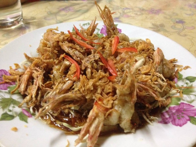 กุ้งทอดราดซอสมะขาม