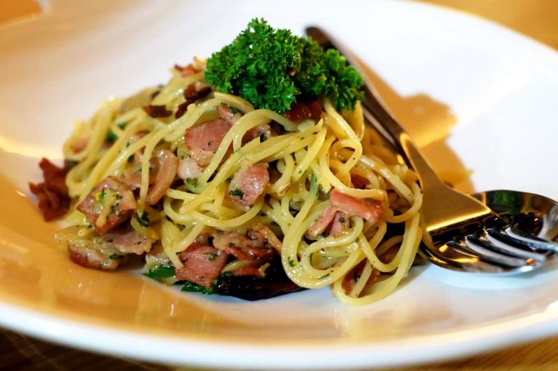 Spaghetti A.O.P Bacon !!