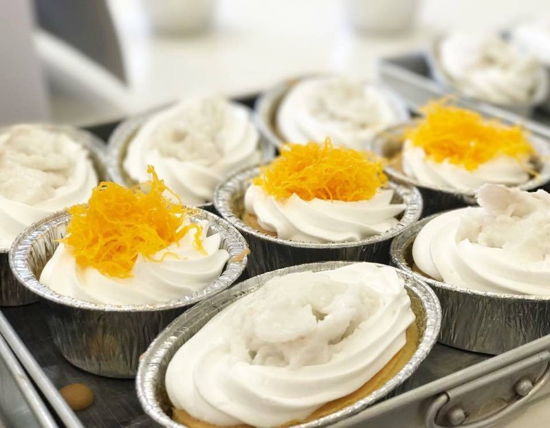 คัพเค้กชิ้นเล็ก หน้าฝอยทอง หน้ามะพร้าวอ่อน