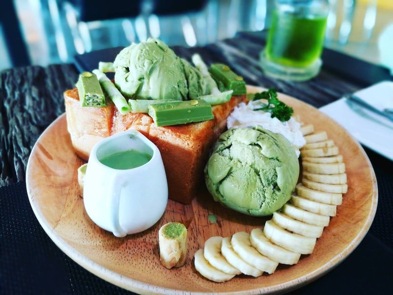 โทสต์ชาเขียว