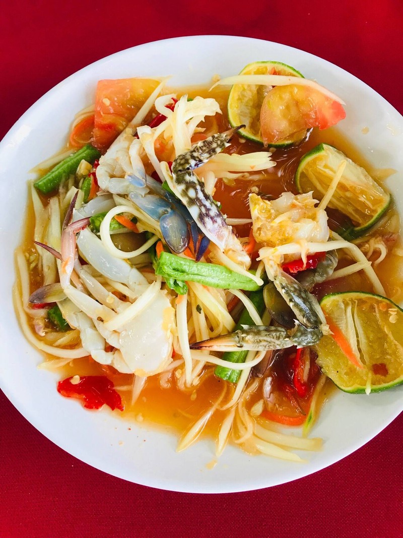ส้มตำปูม้า อันนี้อร่อยปั๊วะปัง ดูดนิ้ว ดูดปู กันปายยย