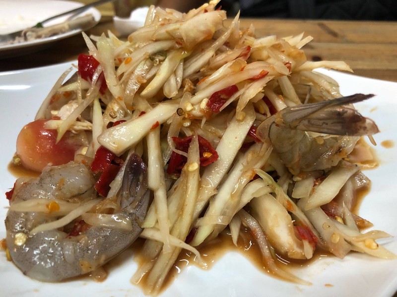 ตำกุ้งสด