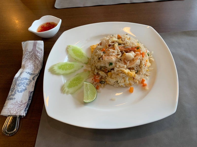 ข้าวผัดกุ้ง กุ้งสด ข้าวผัดได้หอม น่าทาน