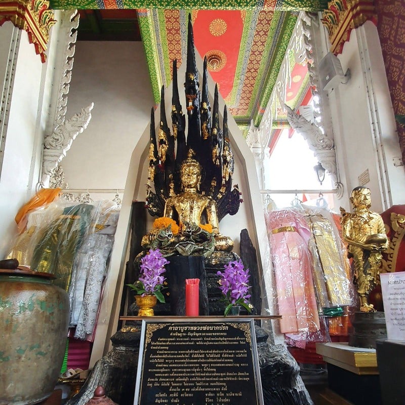 พระนาคปรก ทำจากไม้ตะเคียนอายุ 500 ปี