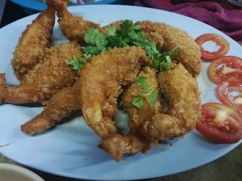 กุ้งชุปแป้งทอด