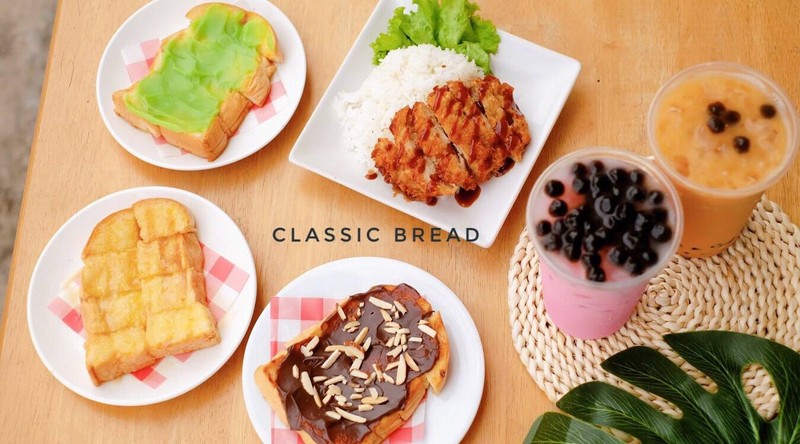 ขนมปังปิ้ง อาหารเจ ชาไข่มุก มีให้เลือกเยอะแยะเลย