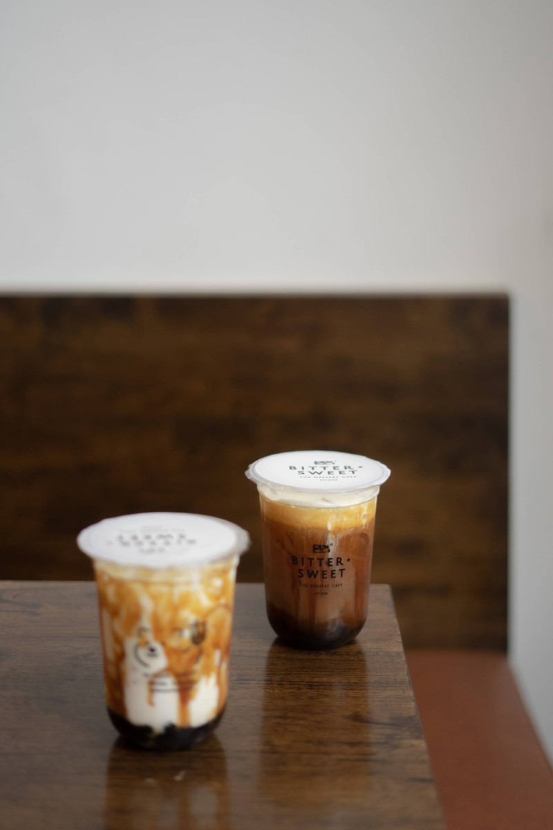 "Assam Black Tea with Brown Sugar Boba and Whipped Mousse"