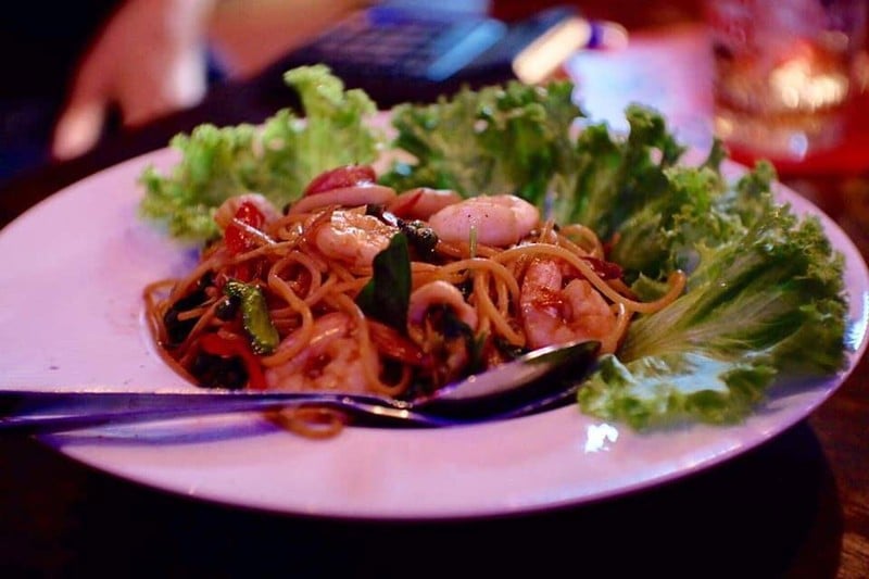 สปาเกตตีขี้เมากุ้งสด