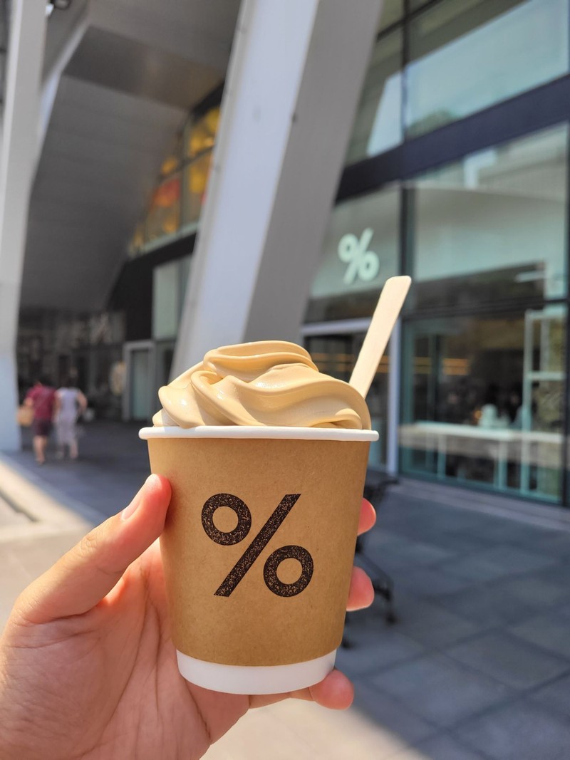 ไอศกรีมทำจากกาแฟของร้าน